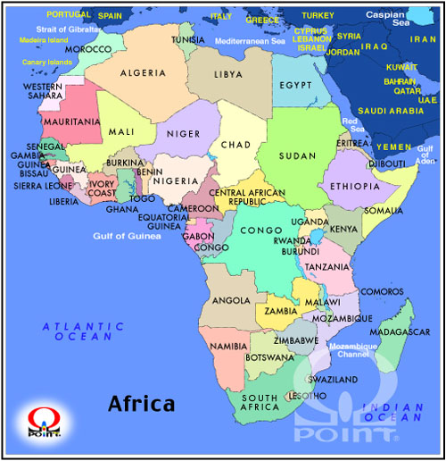 AtJn} Map of Africa