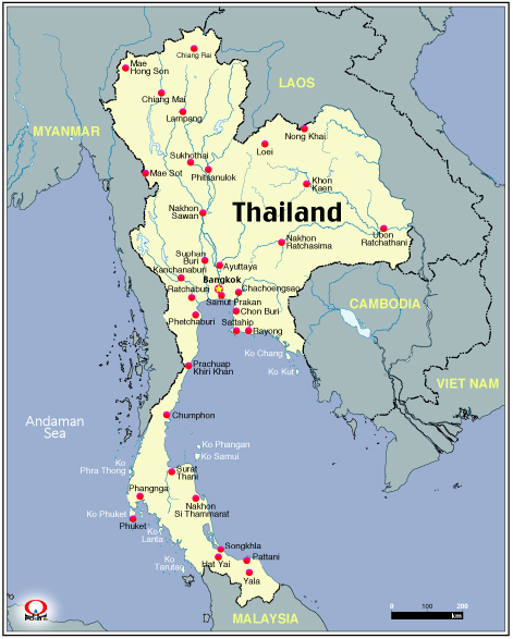 ^Cn}@Map of Thailand