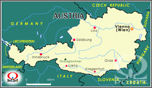 I[XgAn} Map of Austria