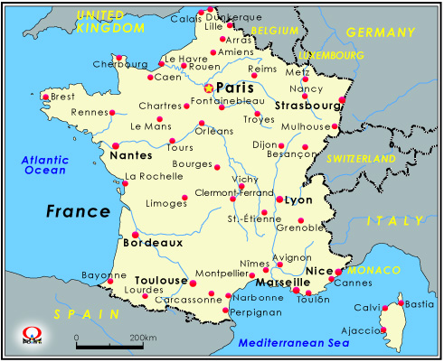 tXn}@Map of France