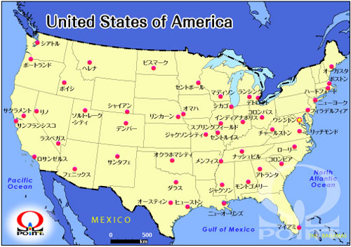 AJOn}@{ Map of USA