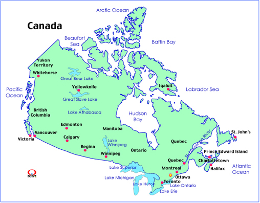 Ji_n} Map of Canada