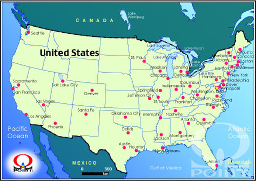 AJn} p@Map of USA