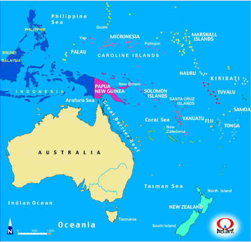 Map of Oceania IZAjAn}