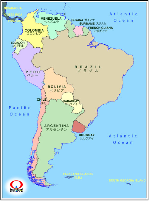 AJn}@{ Map of South America