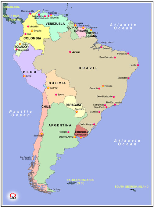 AJn}@Map of South America